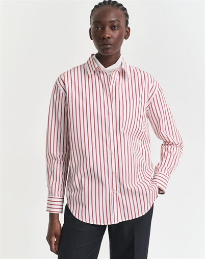 Gant - Relaxed Classic Striped Skjorte - Modern Rust